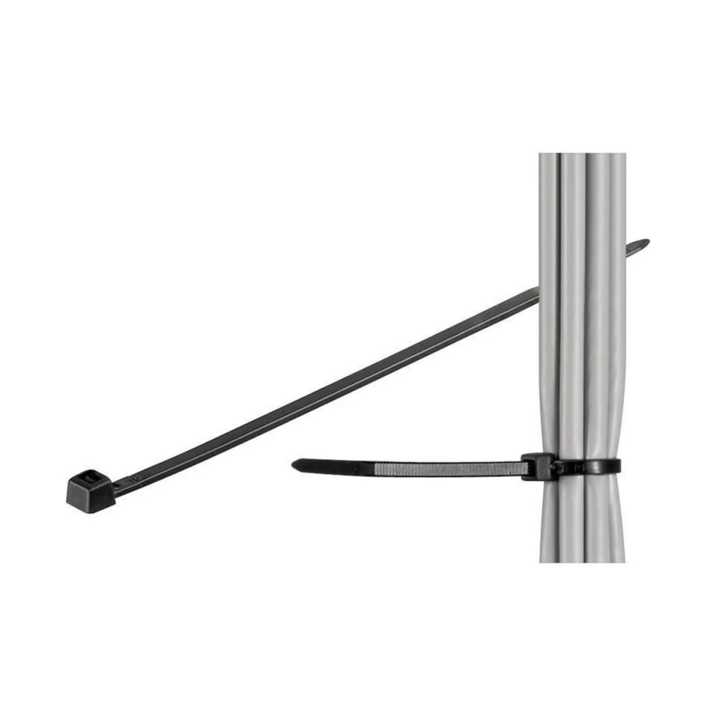 Fascette Fermacavi Autobloccanti 100x2,5mm in Nylon 100pz Nero