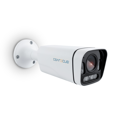 [ES-BS428S-DMSC27135A] Telecamera IP Bullet 8MP - Sensore SONY - ottica motorizzata 5x (2.7-13.5mm) - Microfono – Altoparlante - Slot Micro SD Card - Led IR Array - Dual Light - AI BASIC